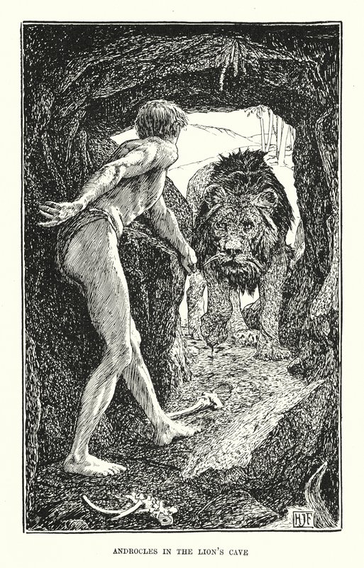 Androcles in the lion