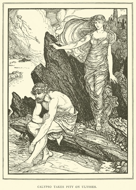 Calypso Takes Pity on Ulysses by Henry Justice Ford