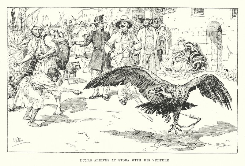 Dumas arrives at Stora with his vultures by Henry Justice Ford