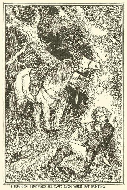 Frederick Practices His Flute Even When Out Hunting by Henry Justice Ford