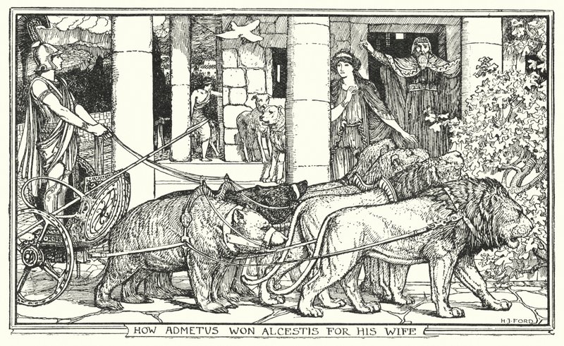 How Admetus won Alcestis for his wife by Henry Justice Ford