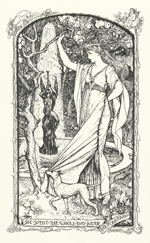 She Spent the Whole Day near the Fountain by Henry Justice Ford