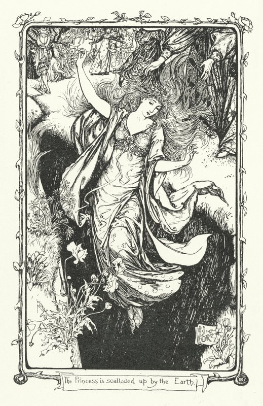 The Princess Is Swallowed Up by the Earth (engraving) by Henry Justice Ford
