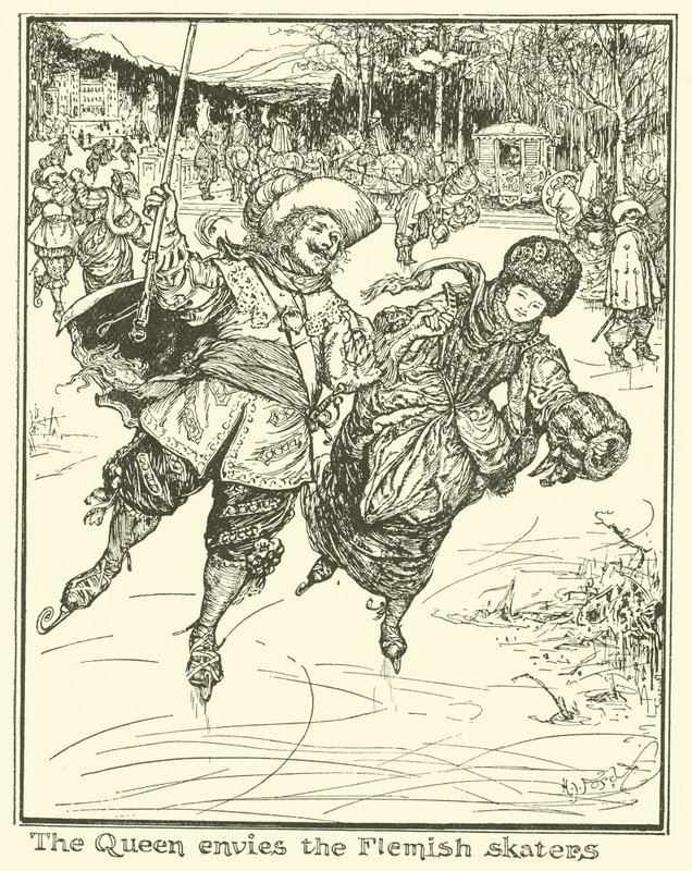 The Queen Envies the Flemish Skaters by Henry Justice Ford