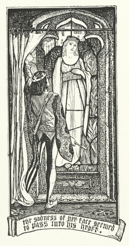 The Sadness of Her Face Seemed to Pass into His Heart by Henry Justice Ford