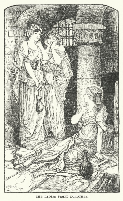 The ladies tempt Dorothea by Henry Justice Ford