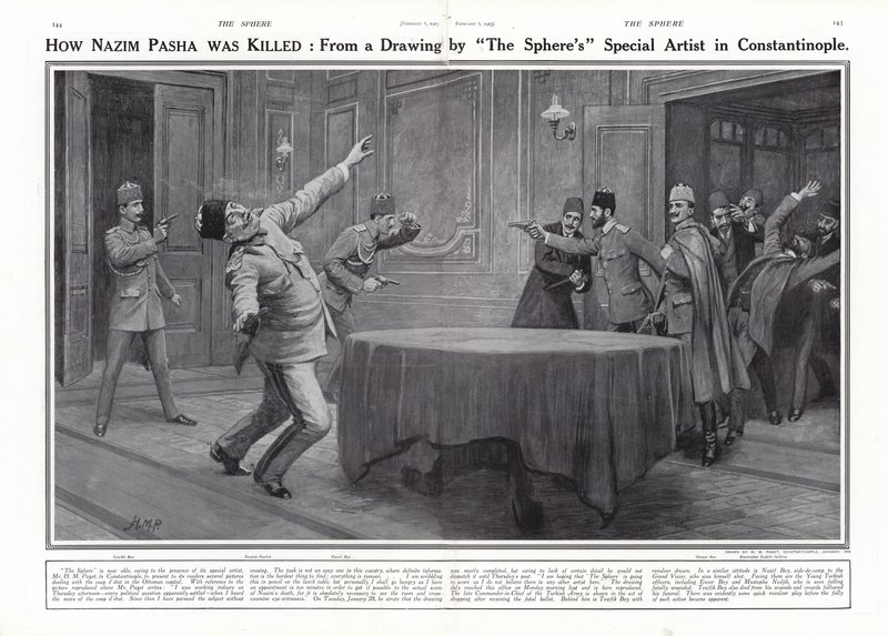 Assassination of Nazim Pasha by the Young Turks, Constantinople, 23 January 1913 by Henry Marriott Paget