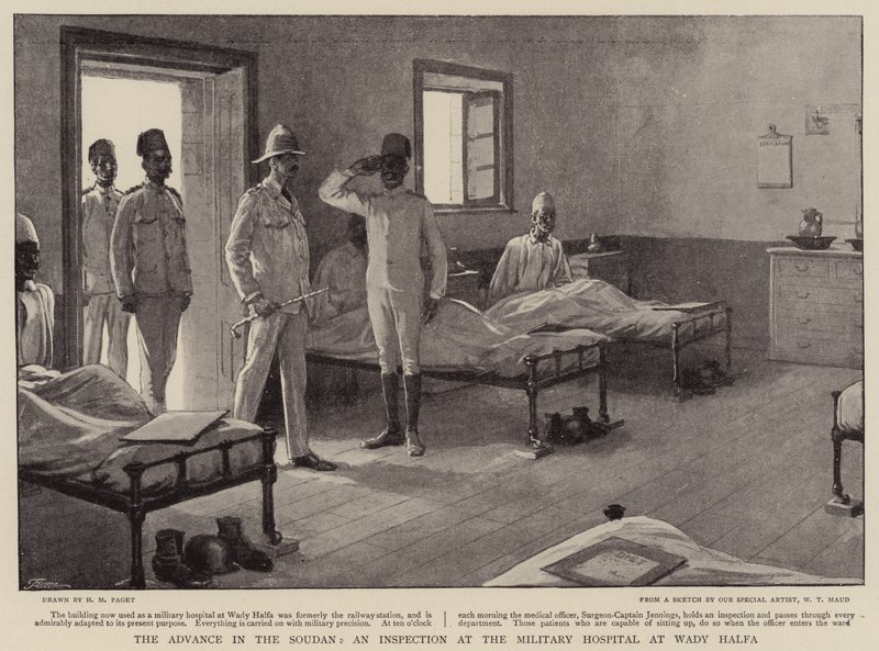 The Advance in the Soudan, an Inspection at the Military Hospital at Wady Halfa by Henry Marriott Paget