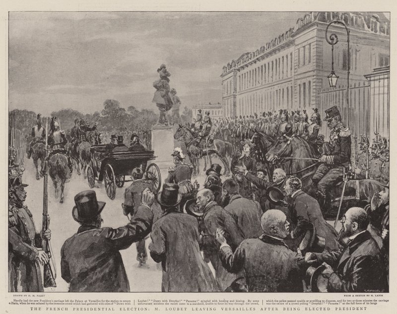 The French Presidential Election, M Loubet leaving Versailles after being elected President by Henry Marriott Paget