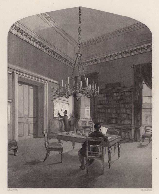 Map Room of the United Service Club, Westminster, London by Henry Melville