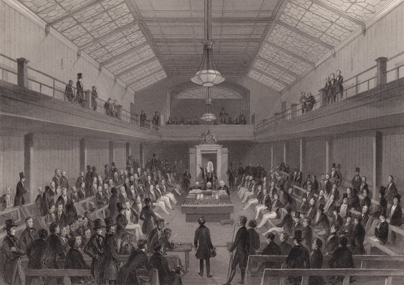 The Speaker Reprimanding a Person at the Bar in the House of Commons, Westminster, London by Henry Melville