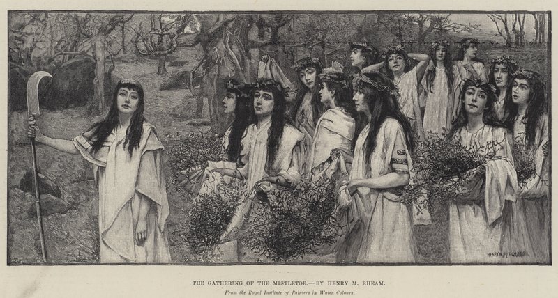 The Gathering of the Mistletoe by Henry Meynell Rheam
