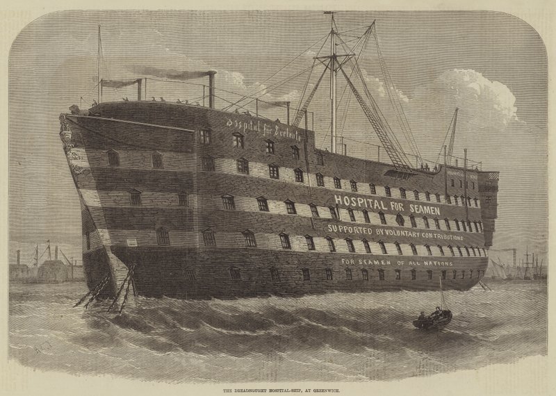 The Dreadnought Hospital-Ship, at Greenwich by Henry Spernon Tozer