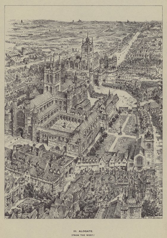 Aldgate, from the West by Henry William Brewer