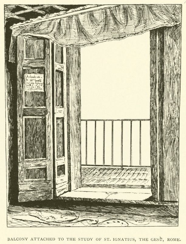 Balcony attached to the study of St Ignatius, the Gesu, Rome by Henry William Brewer