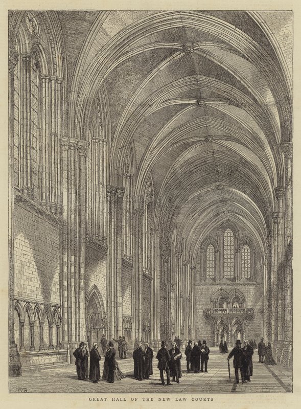 Great Hall of the New Law Courts by Henry William Brewer