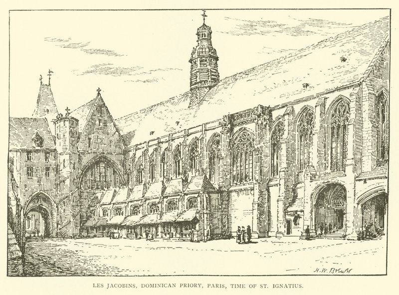 Les Jacobins, Dominican Priory, Paris, time of St Ignatius by Henry William Brewer