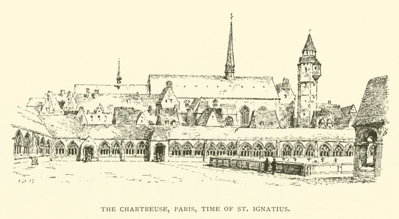 The Chartreuse, Paris, time of St Ignatius (engraving) by Henry William Brewer