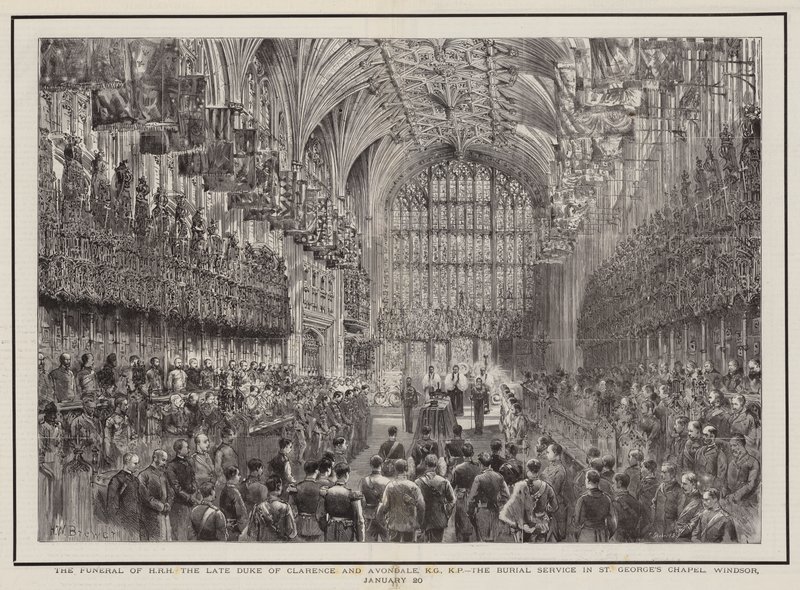 The Funeral of HRH the Late Duke of Clarence and Avondale, KG, KP, the Burial Service in St George