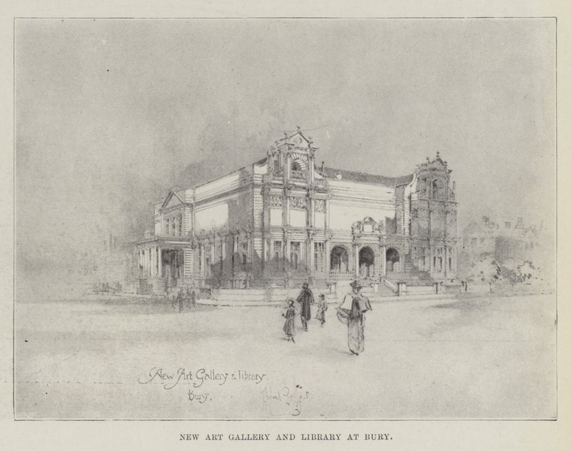 New Art Gallery and Library at Bury by Herbert Railton