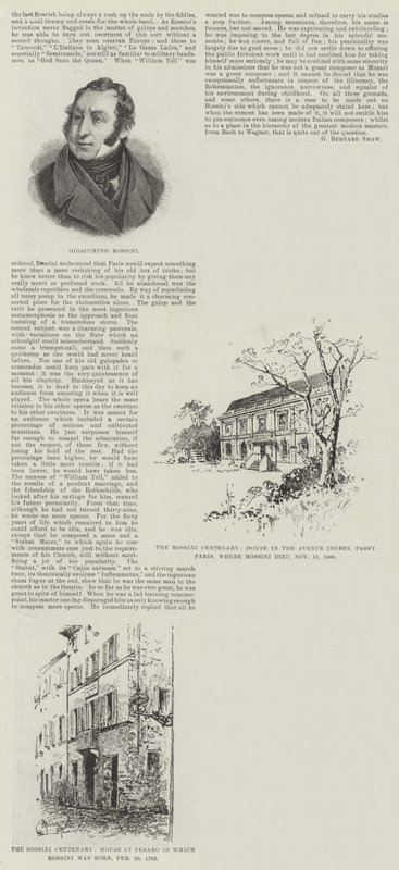 The Rossini Centenary by Herbert Railton