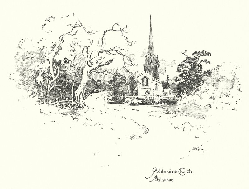 Ashbourne Church, Derbyshire by Herbert (after) Railton