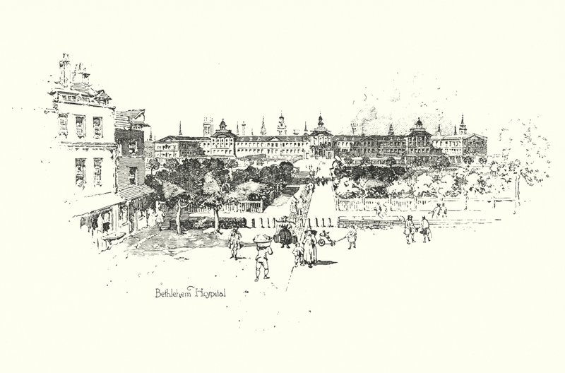Bethlehem Hospital, London by Herbert (after) Railton