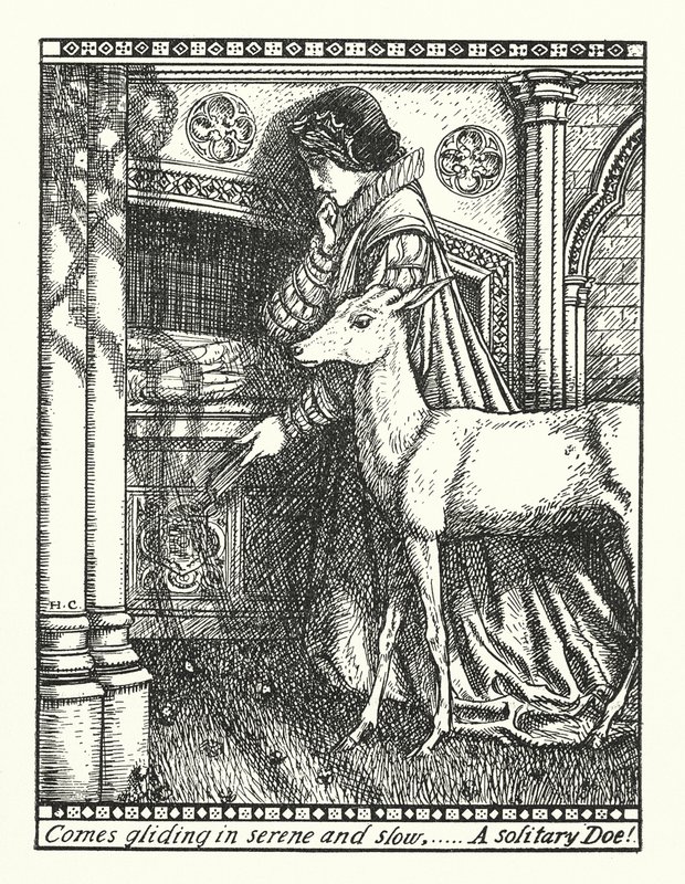 The White Doe of Rylston (engraving) by Herbert Cole