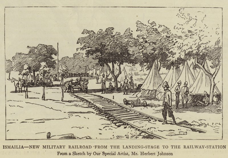 Ismailia, New Military Railroad from the Landing-Stage to the Railway-Station by Herbert Johnson
