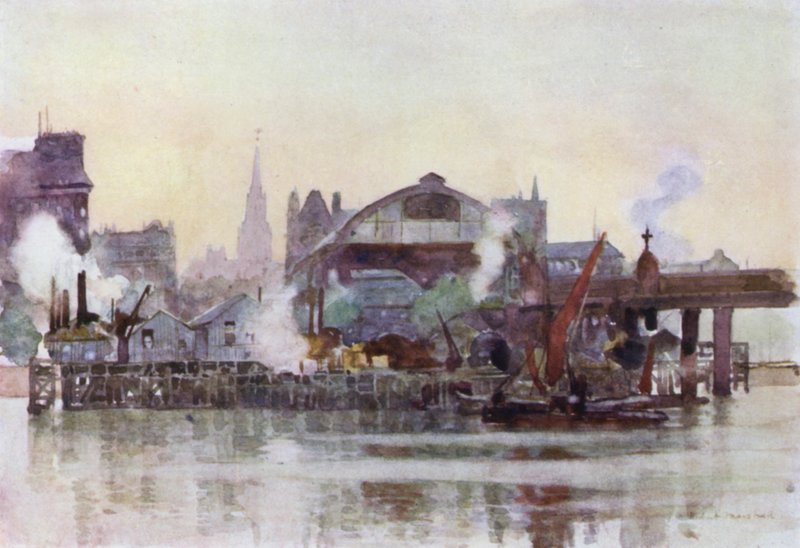 Charing Cross Station from the River by Herbert Menzies (after) Marshall