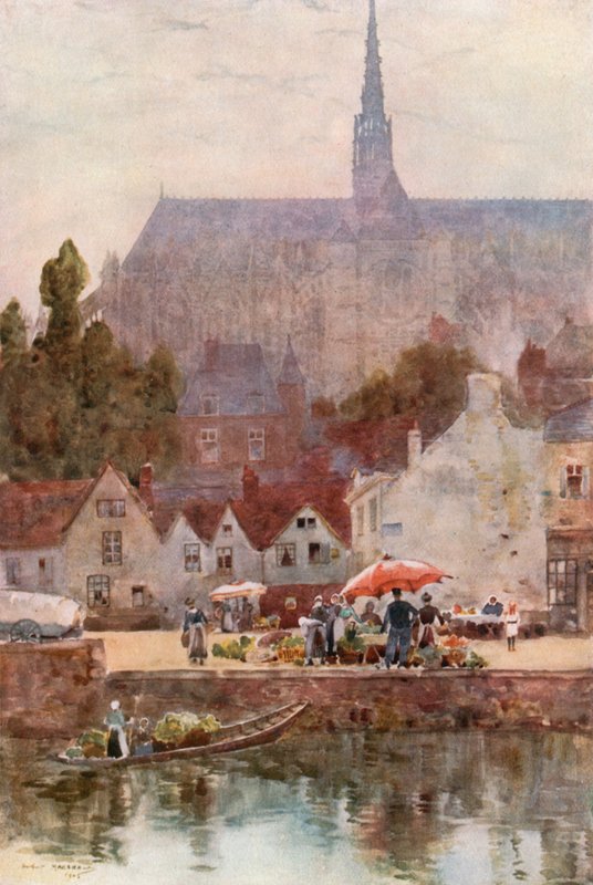 The Quayside, Amiens by Herbert Menzies Marshall