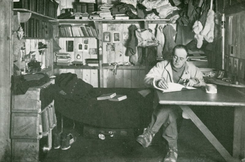 Captain Scott Writing Up His Journal by Herbert Ponting