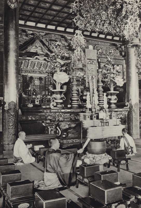 Japan in 1920s: Omori, Ikegami Temple (Buddhist) by Herbert Ponting