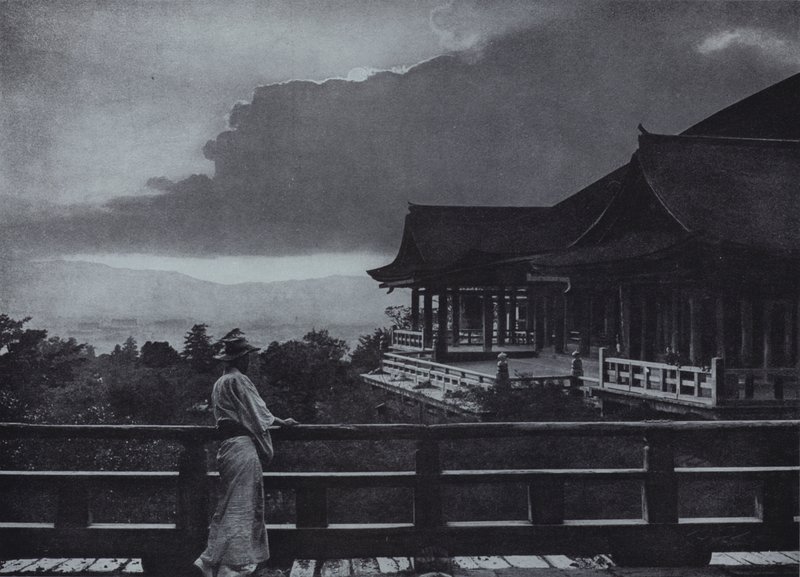 Moonlight at Kiyomizu-dera by Herbert Ponting