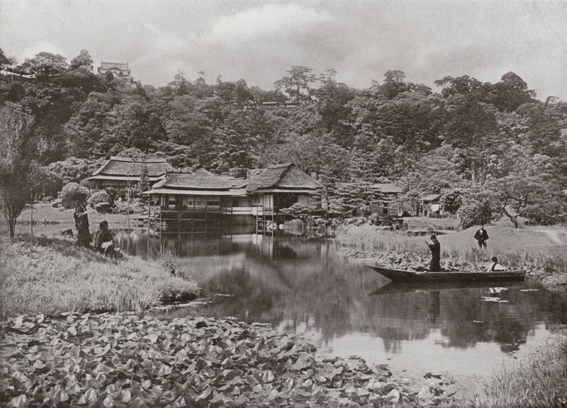 The Ha-Kei-Tei Inn and Garden at Hikone by Herbert Ponting