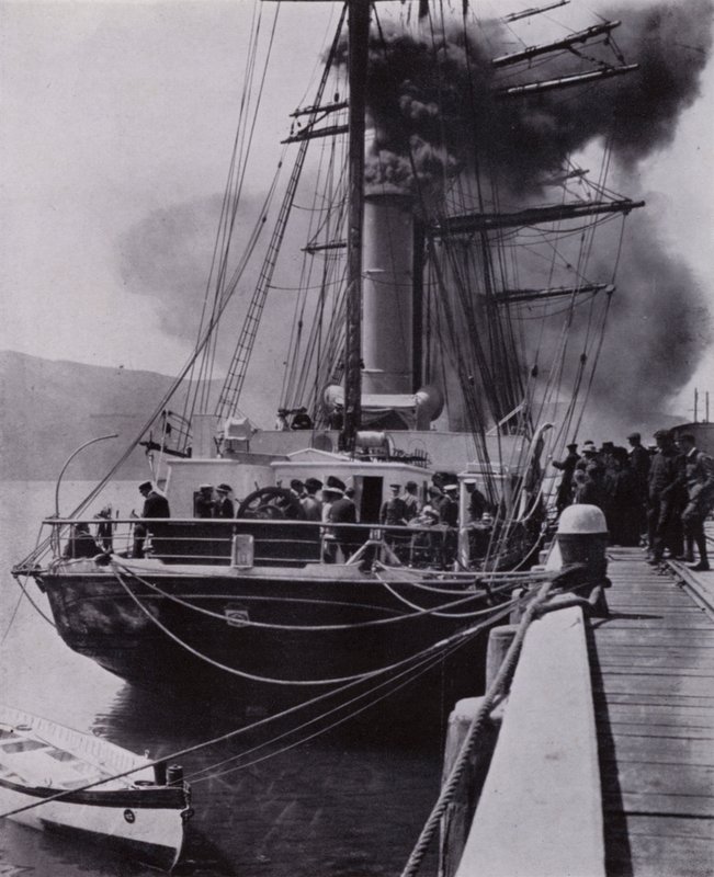 The Little Ship Left Port Chalmers on the Last Stage of Her Journey by Herbert Ponting
