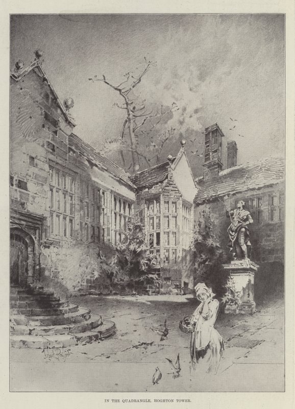 In the Quadrangle, Hoghton Tower by Herbert Railton