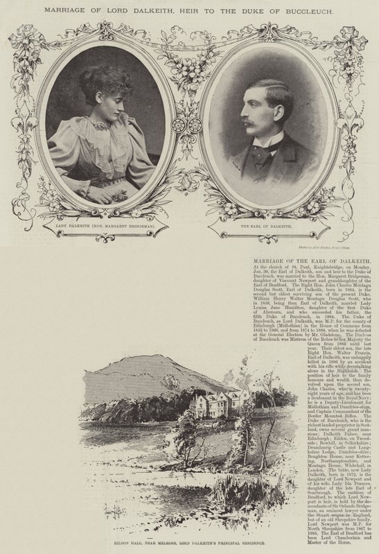 Marriage of Lord Dalkeith, Heir to the Duke of Buccleuch by Herbert Railton