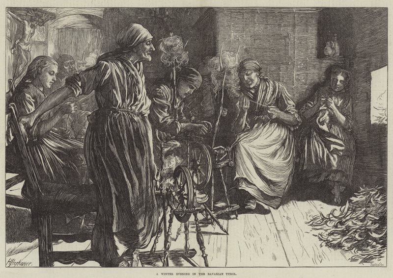 A Winter Evening in the Bavarian Tyrol by Herman Gustave Herkomer