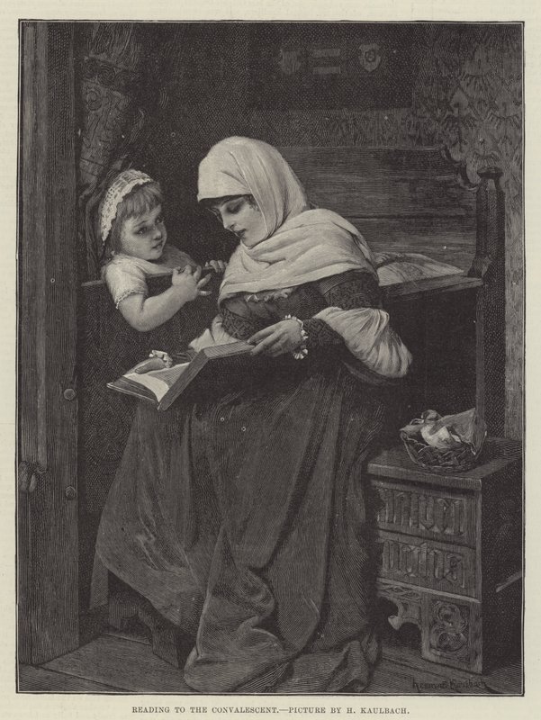Reading to the Convalescent by Hermann Kaulbach