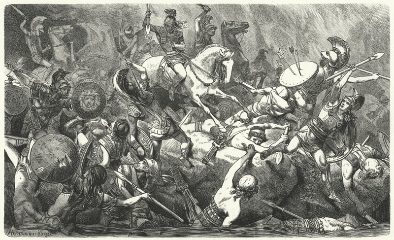 Defeat of the Athenian army in Sicily, 413 BC by Hermann Vogel