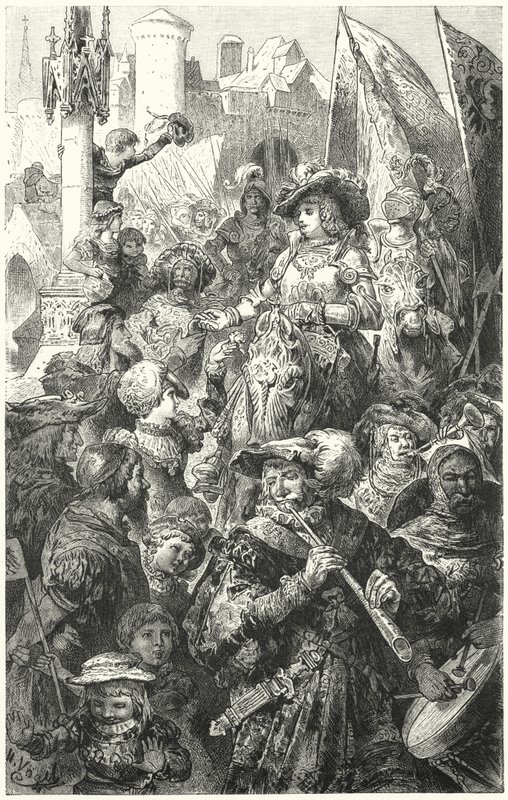 Procession of Landsknechts Setting Off for War, 16th Century by Hermann Vogel