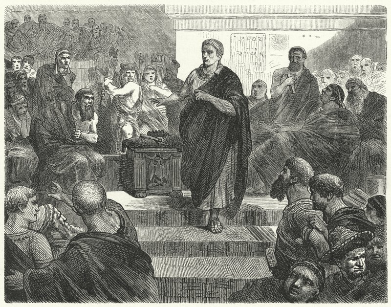 Sulla Resigns as Dictator of Rome, 81 BC by Hermann Vogel