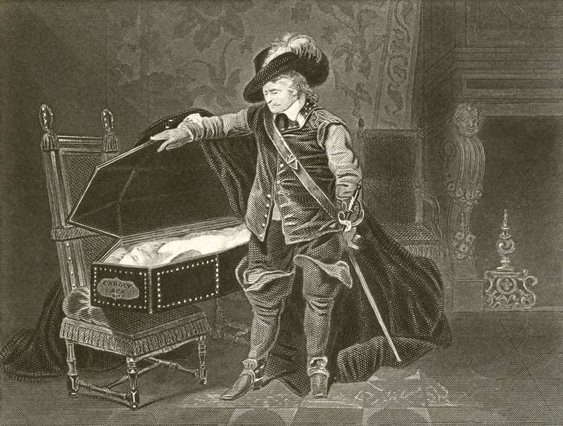 Cromwell Viewing the Dead Body of Charles I by Hippolyte Delaroche