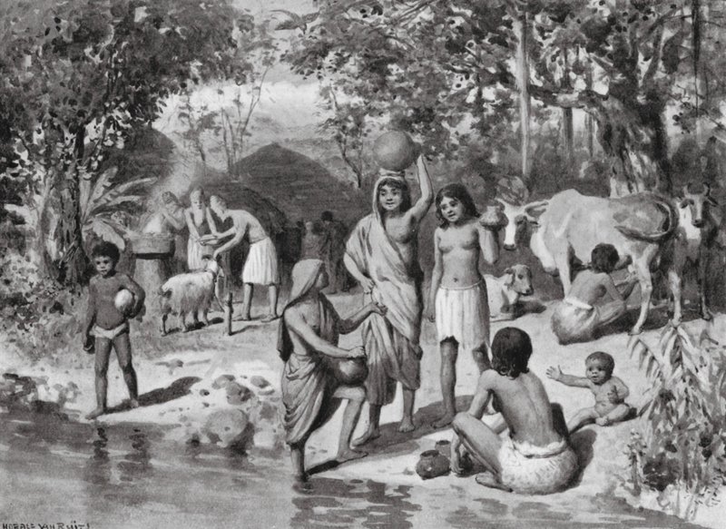 Aryans Settled in India, Open-Air Sacrifice by Horace van Ruith