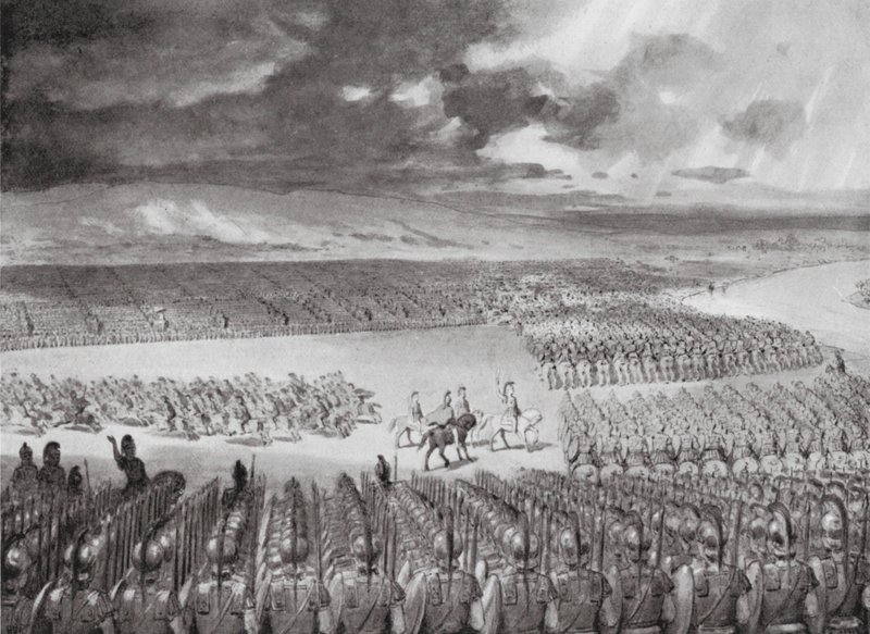 Porus Awaits the Attack of Alexander, July 326 BC by Horace van Ruith