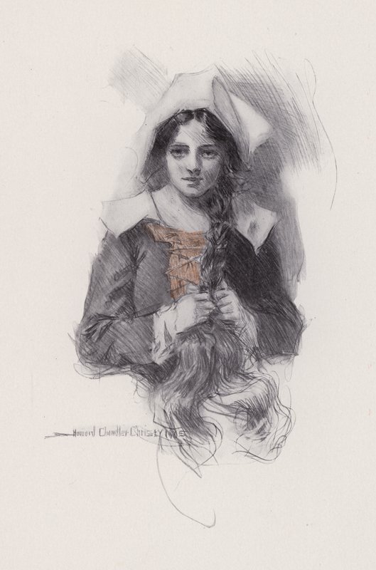 Illustration for Evangeline, A Tale of Arcadie, by Henry Wadsworth Longfellow by Howard Chandler (after) Christy