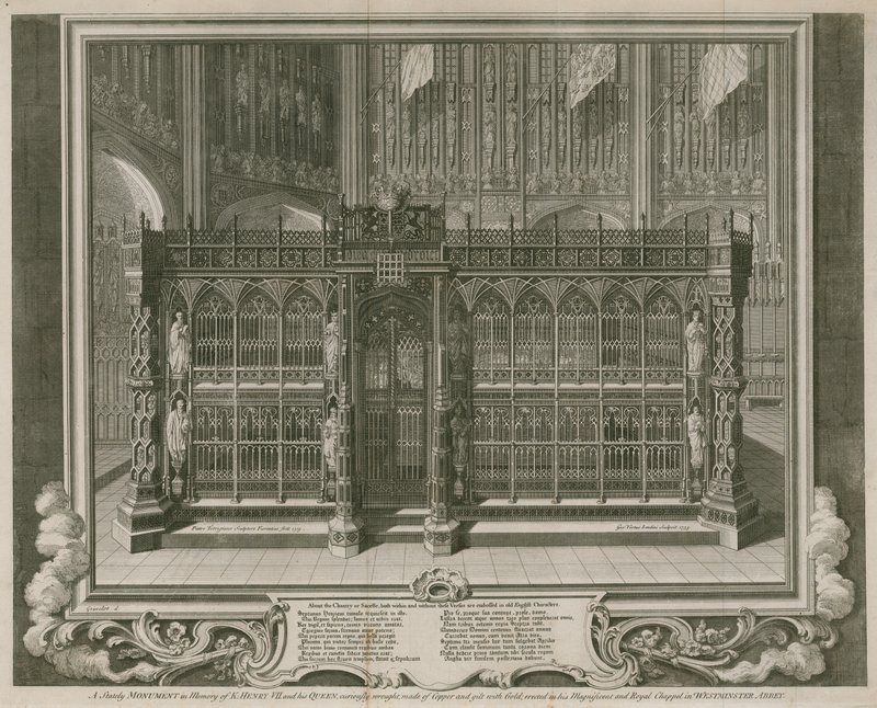 A Stately Monument in Memory of King Henry VII and His Queen by Hubert Francois Gravelot