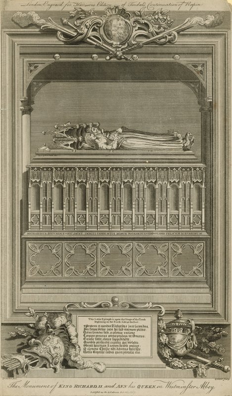 The monument of King Richard II and Ann his Queen by Hubert Francois Gravelot