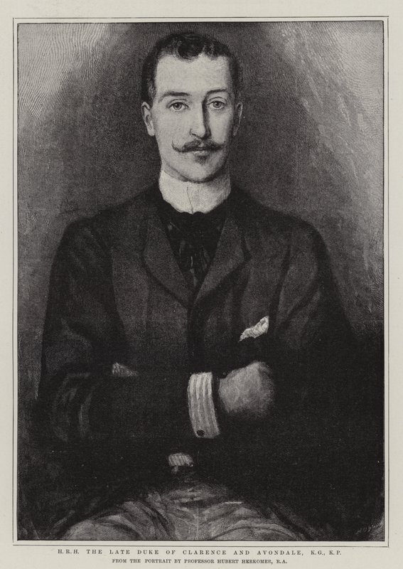 H R H the Late Duke of Clarence and Avondale, KG, KP by Hubert von Herkomer